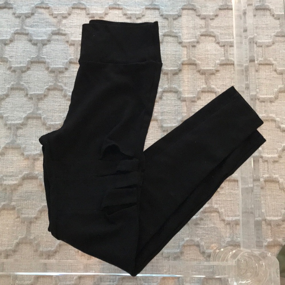 Black leggings with cutouts